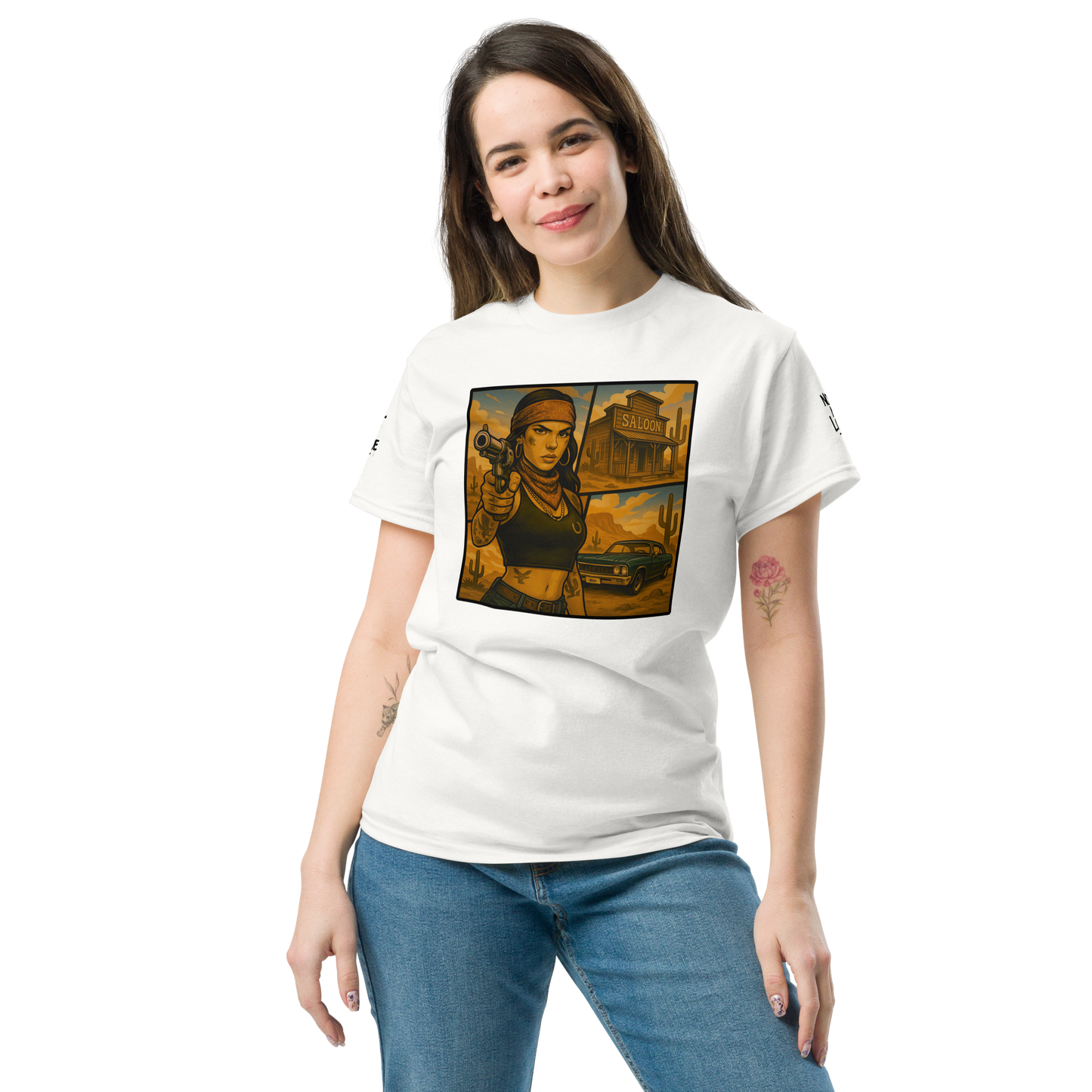 Klasyczny biały t-shirt (przód)