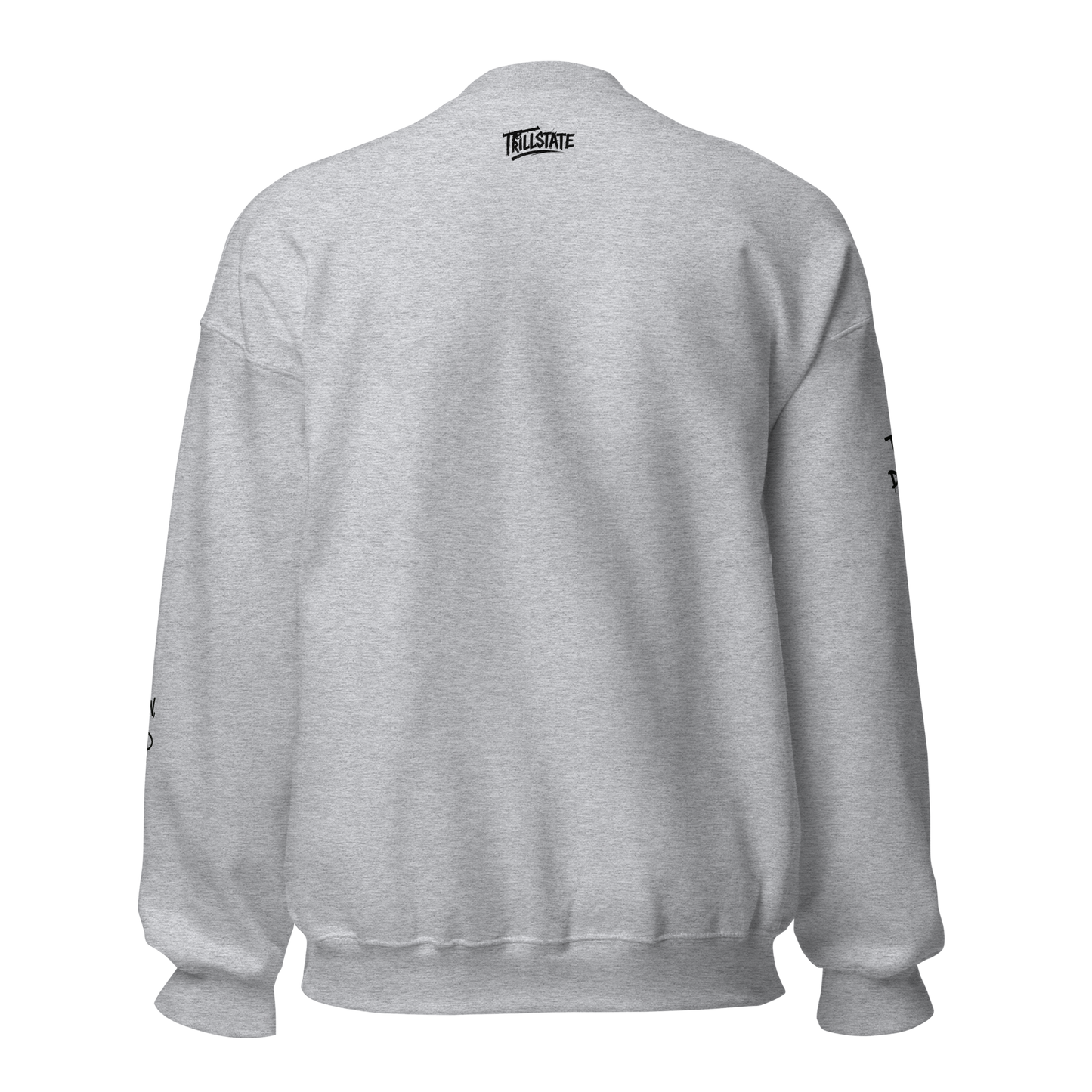 Szara bluza typu sweatshirt (przód)