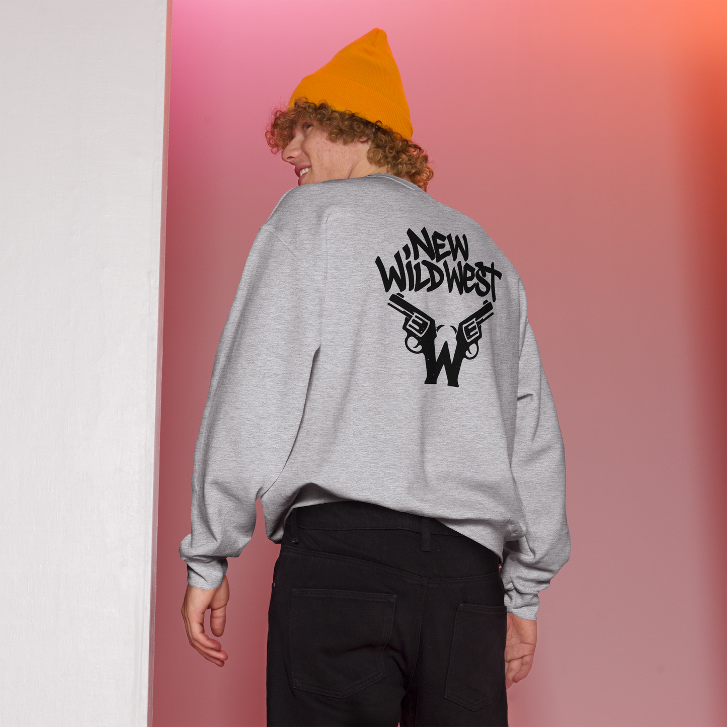 Szara bluza typu sweatshirt
