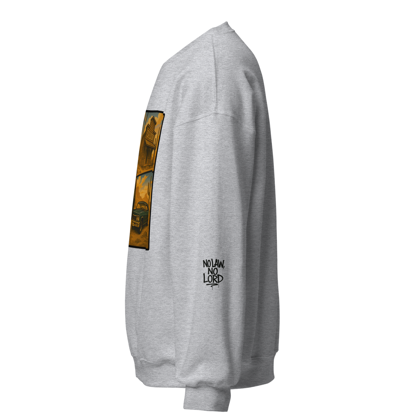 Szara bluza typu sweatshirt (przód)