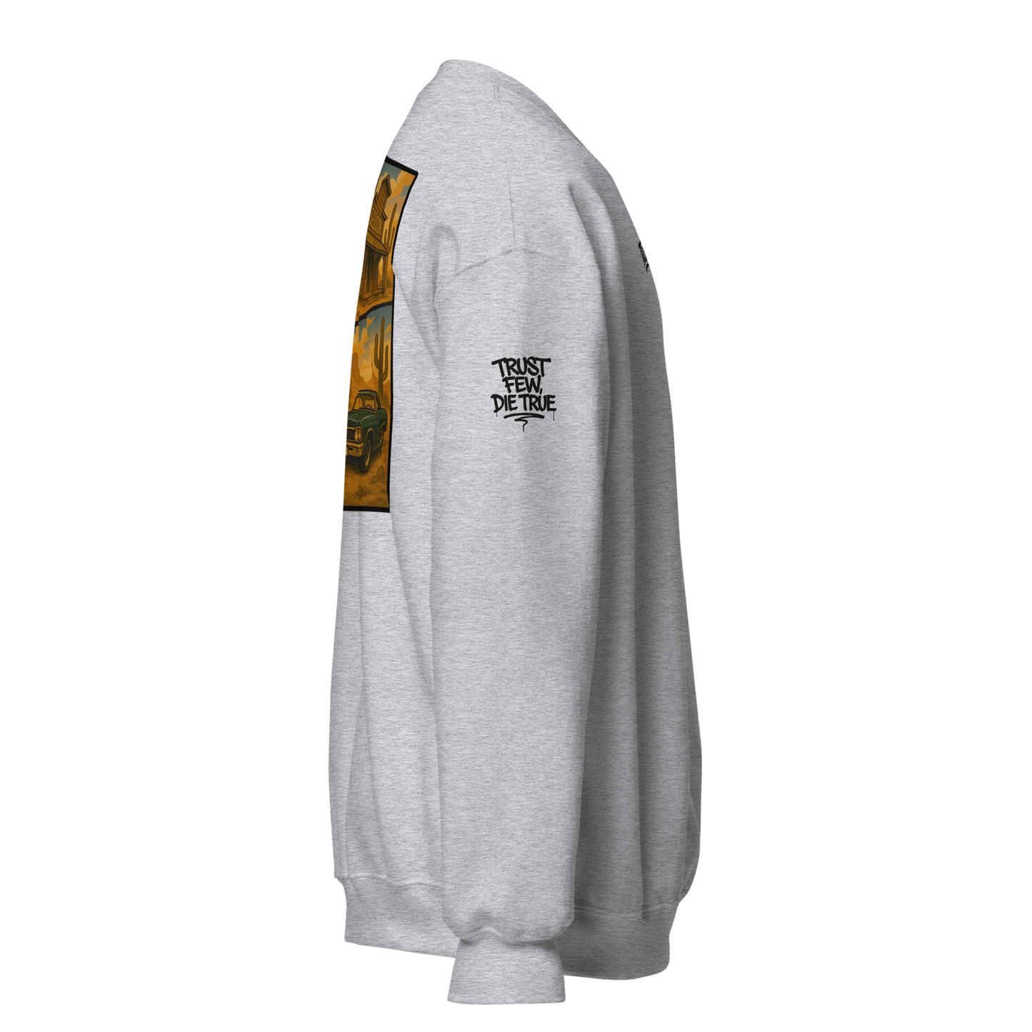 Szara bluza typu sweatshirt (tył)