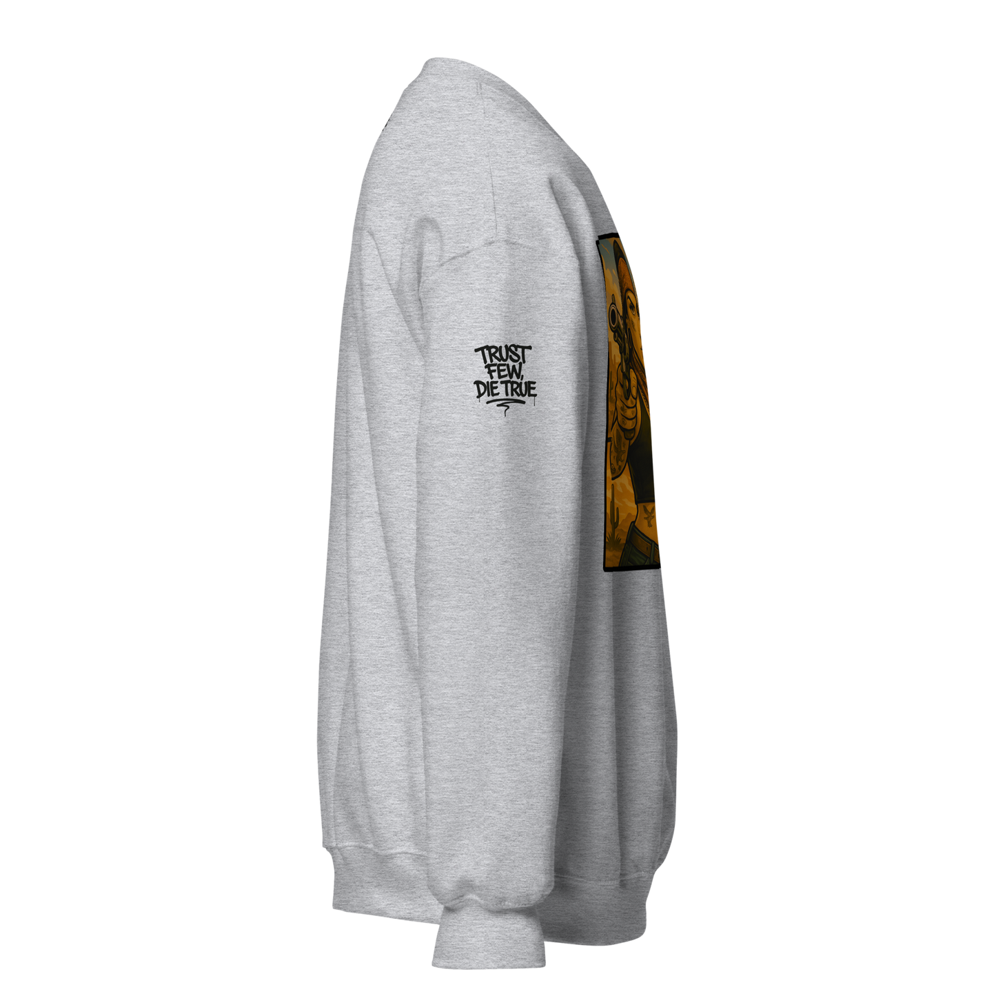 Szara bluza typu sweatshirt (przód)