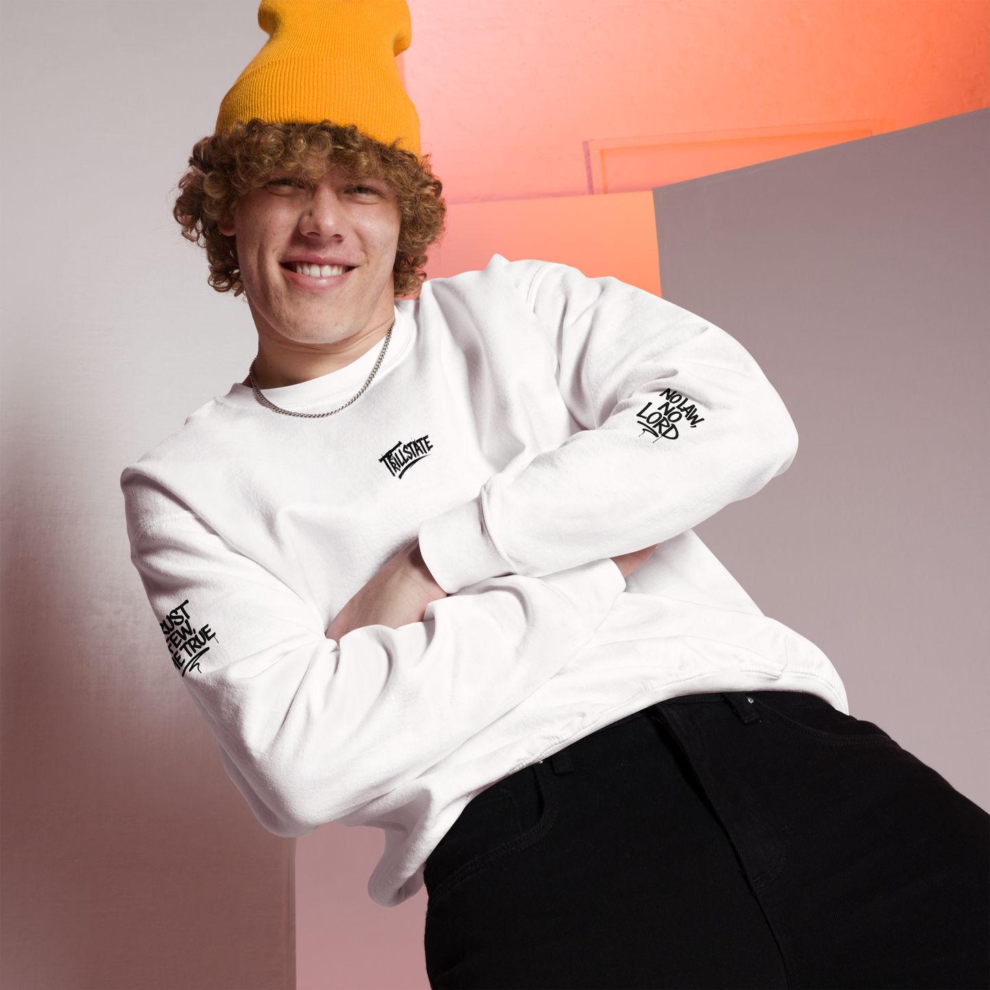 Biała bluza typu sweatshirt (tył)