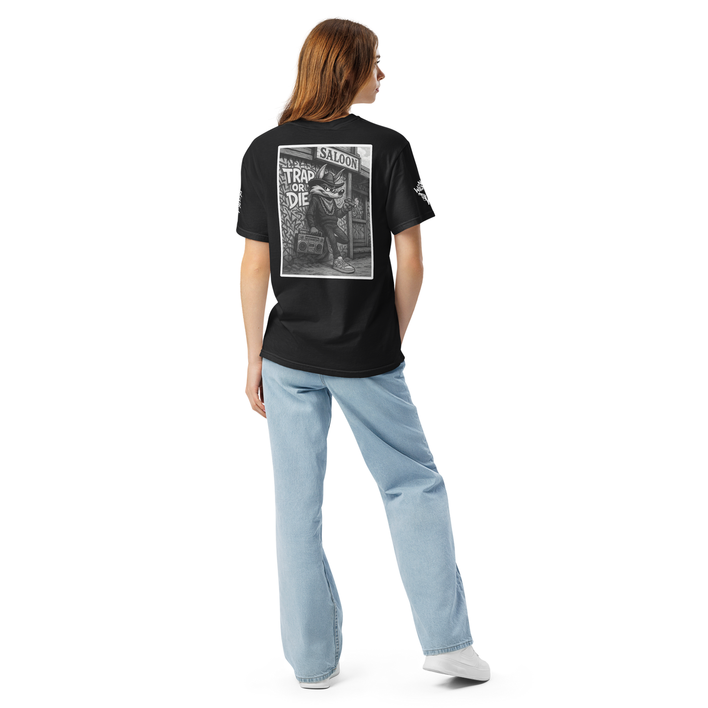 Czarny t-shirt heavyweight (tył)