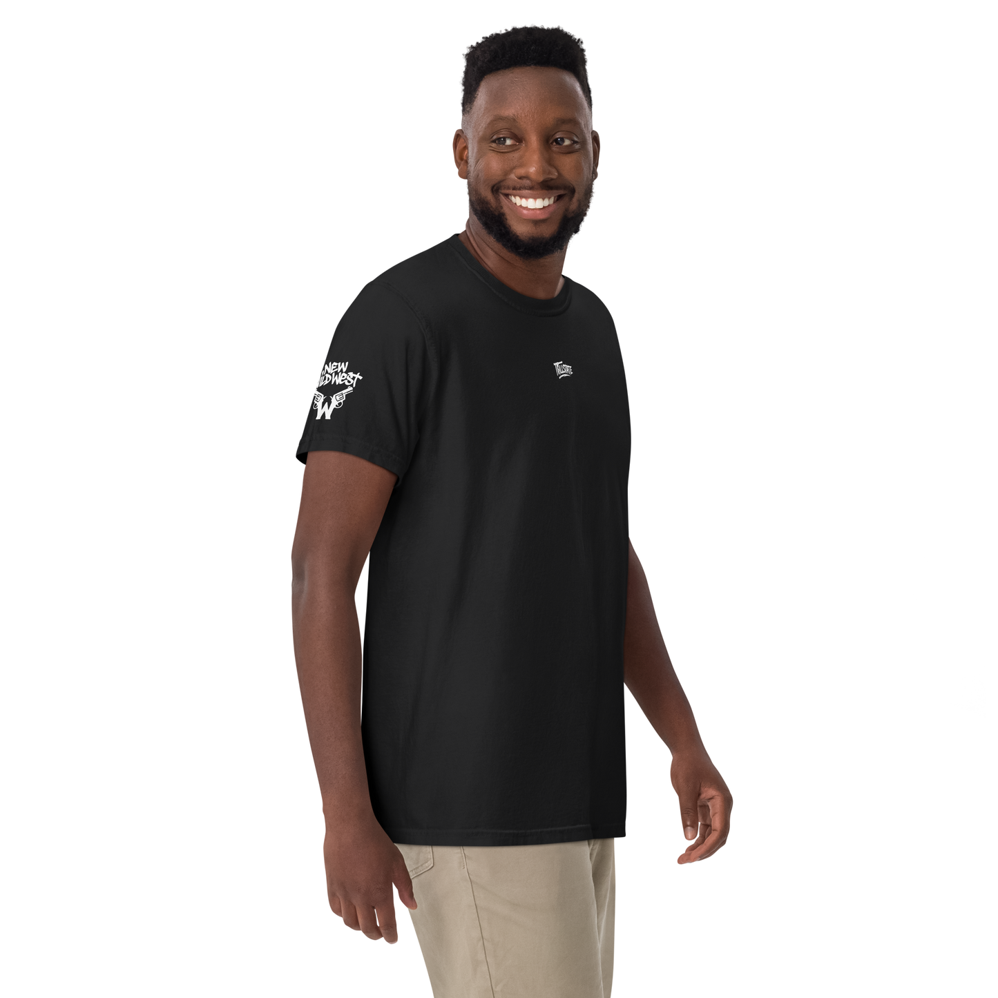 Czarny t-shirt heavyweight (tył)