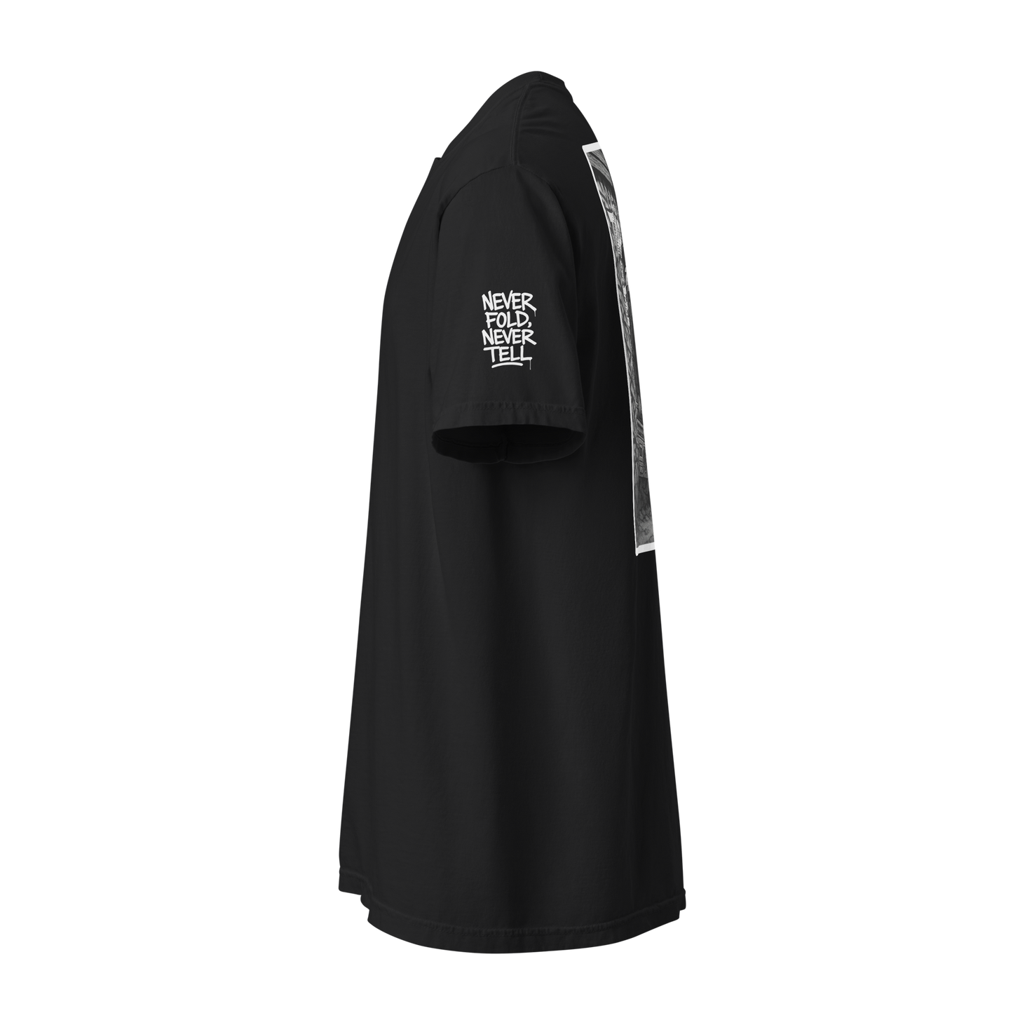 Czarny t-shirt heavyweight (tył)