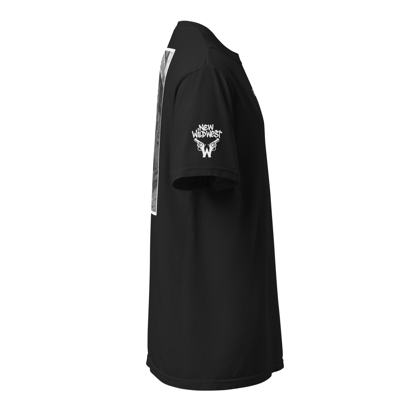 Czarny t-shirt heavyweight (tył)