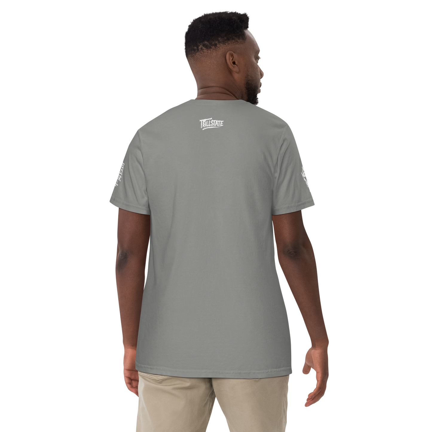 Szary t-shirt heavyweight (przód)