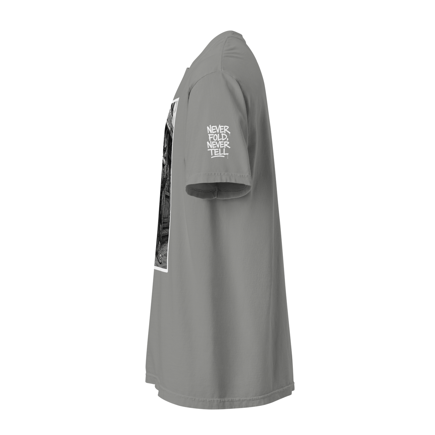 Szary t-shirt heavyweight (przód)