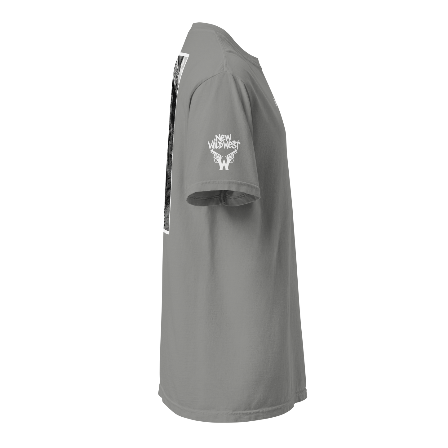 Szary t-shirt heavyweight (tył)