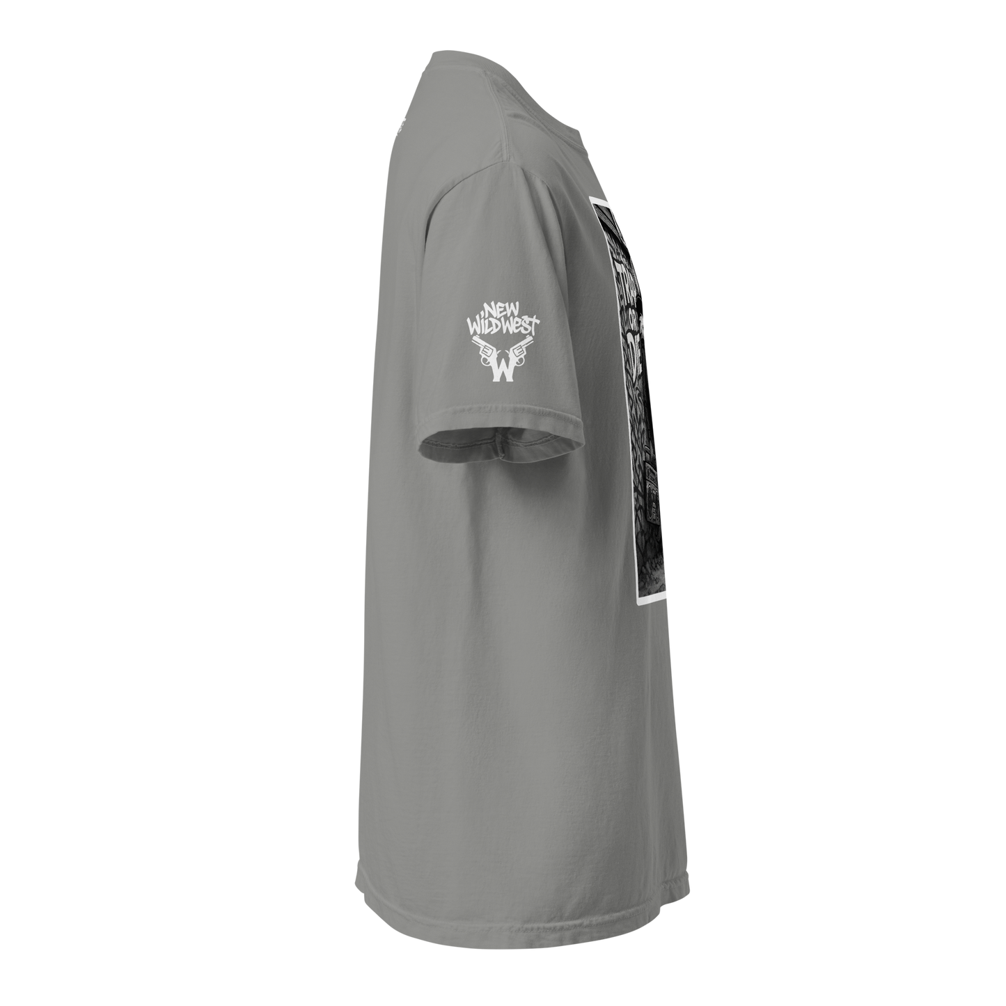 Szary t-shirt heavyweight (przód)