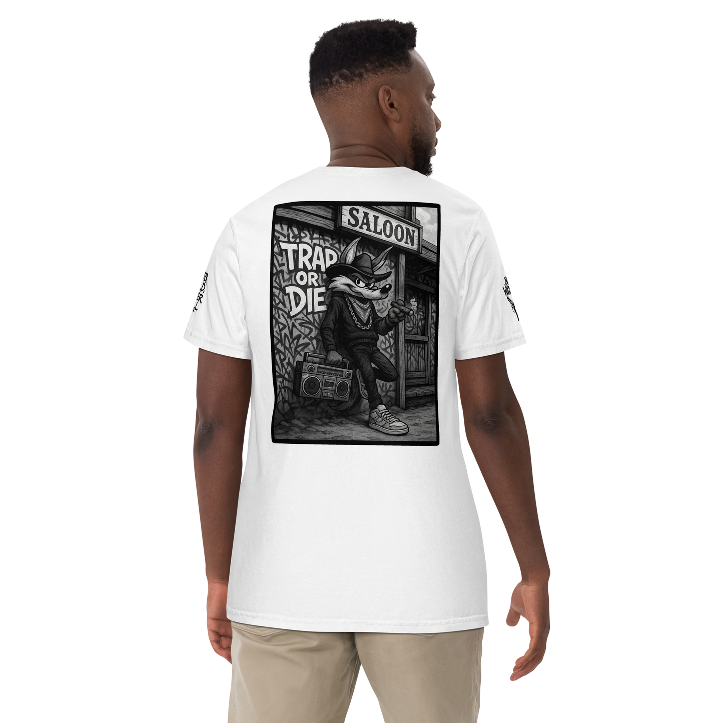 Biały t-shirt heavyweight (tył)