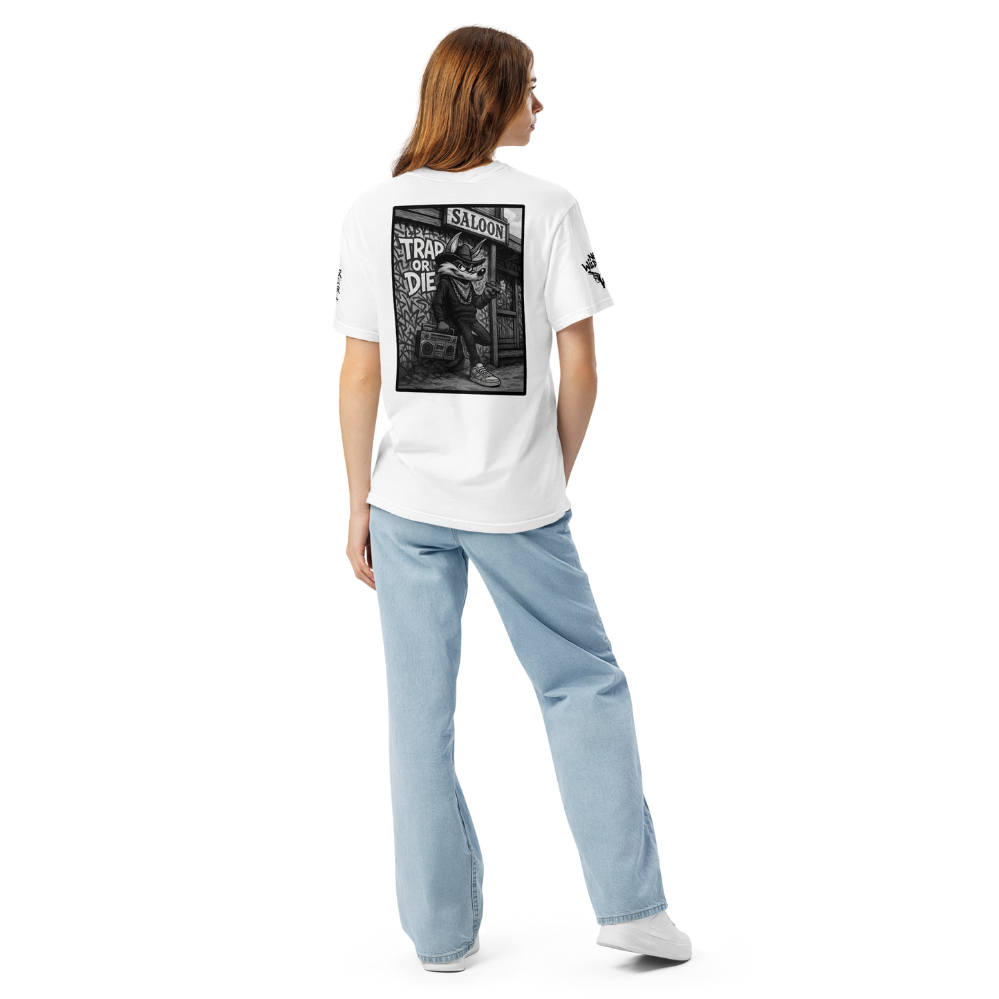 Biały t-shirt heavyweight (tył)