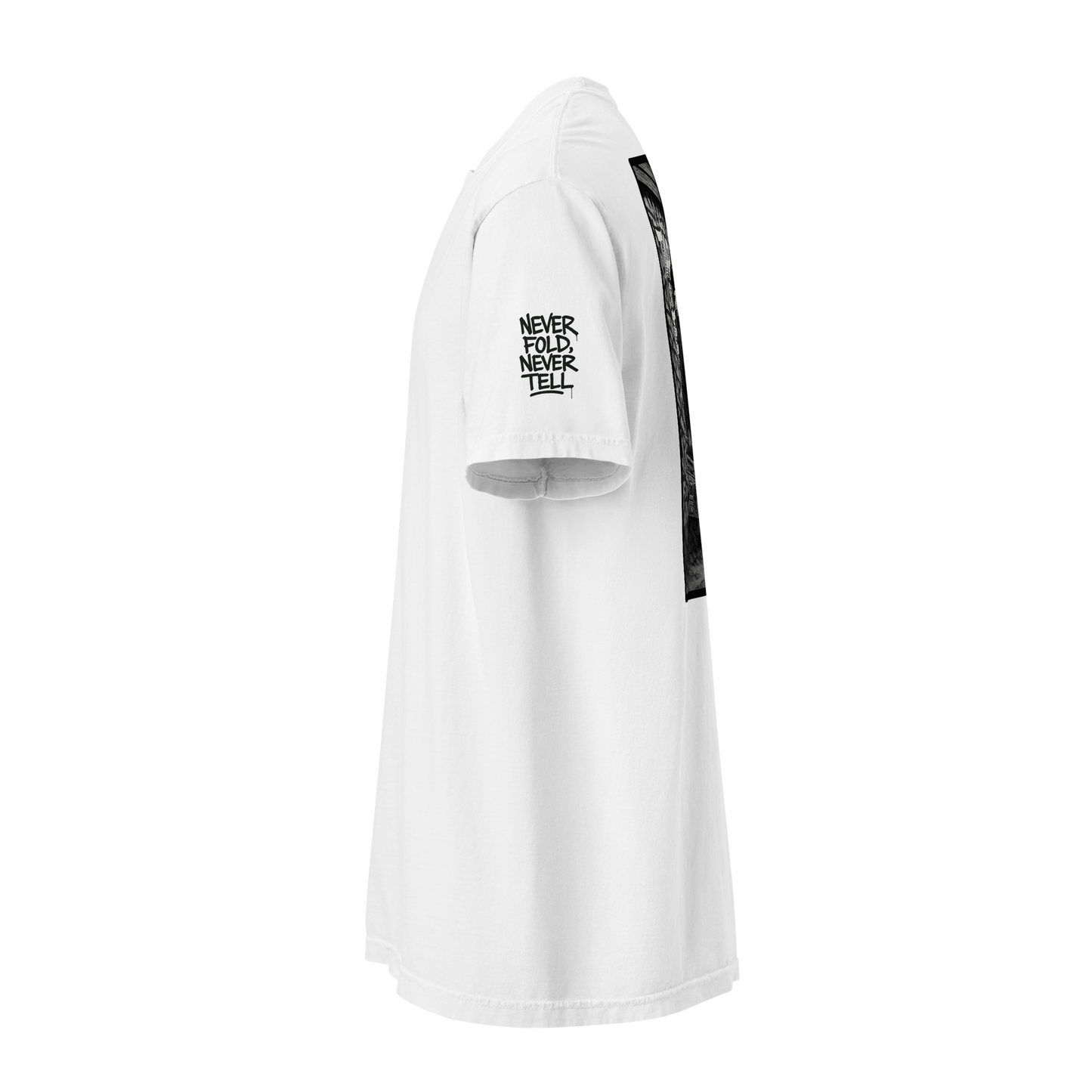 Biały t-shirt heavyweight (tył)