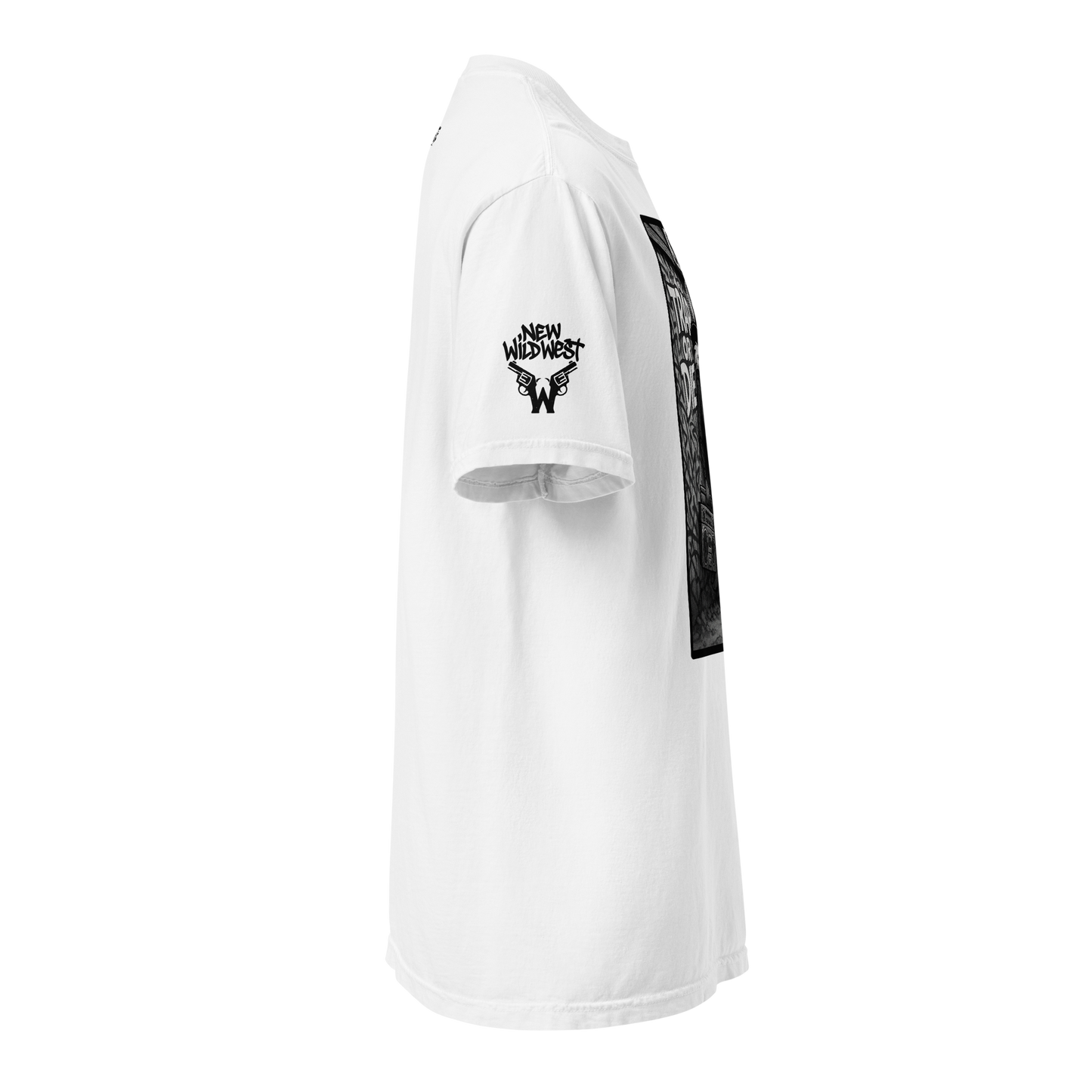 Biały t-shirt heavyweight (przód)