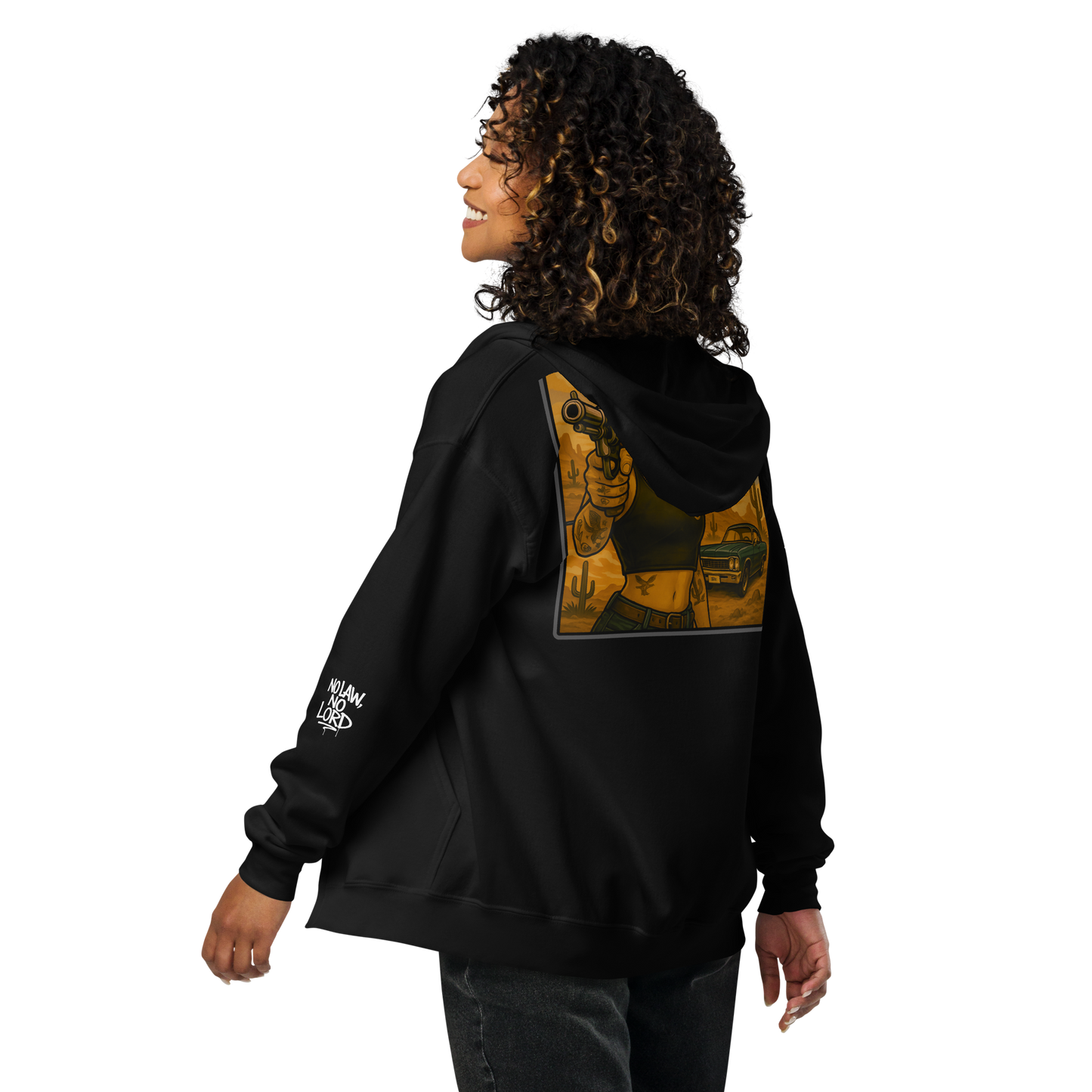 Czarna zip hoodie