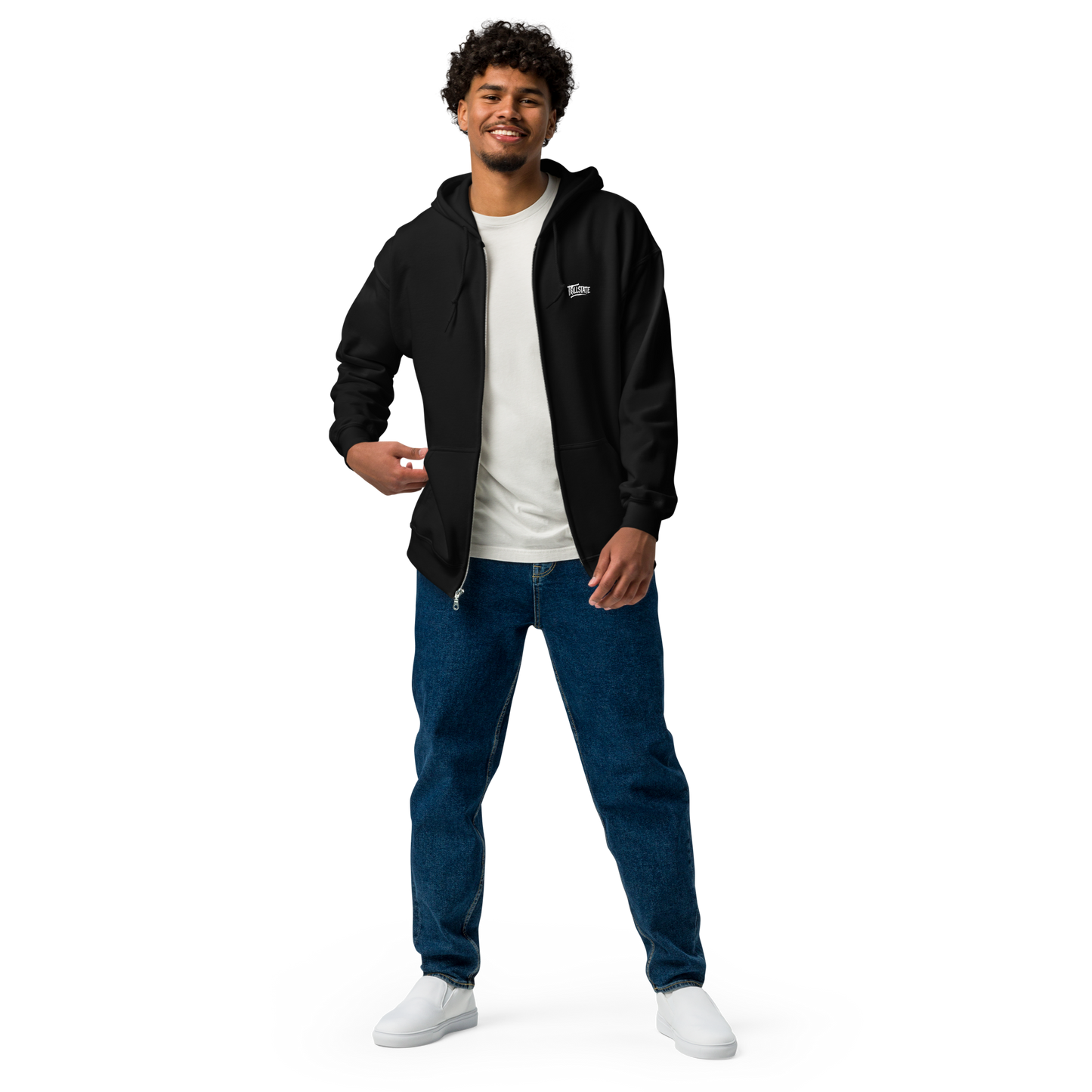 Czarna zip hoodie
