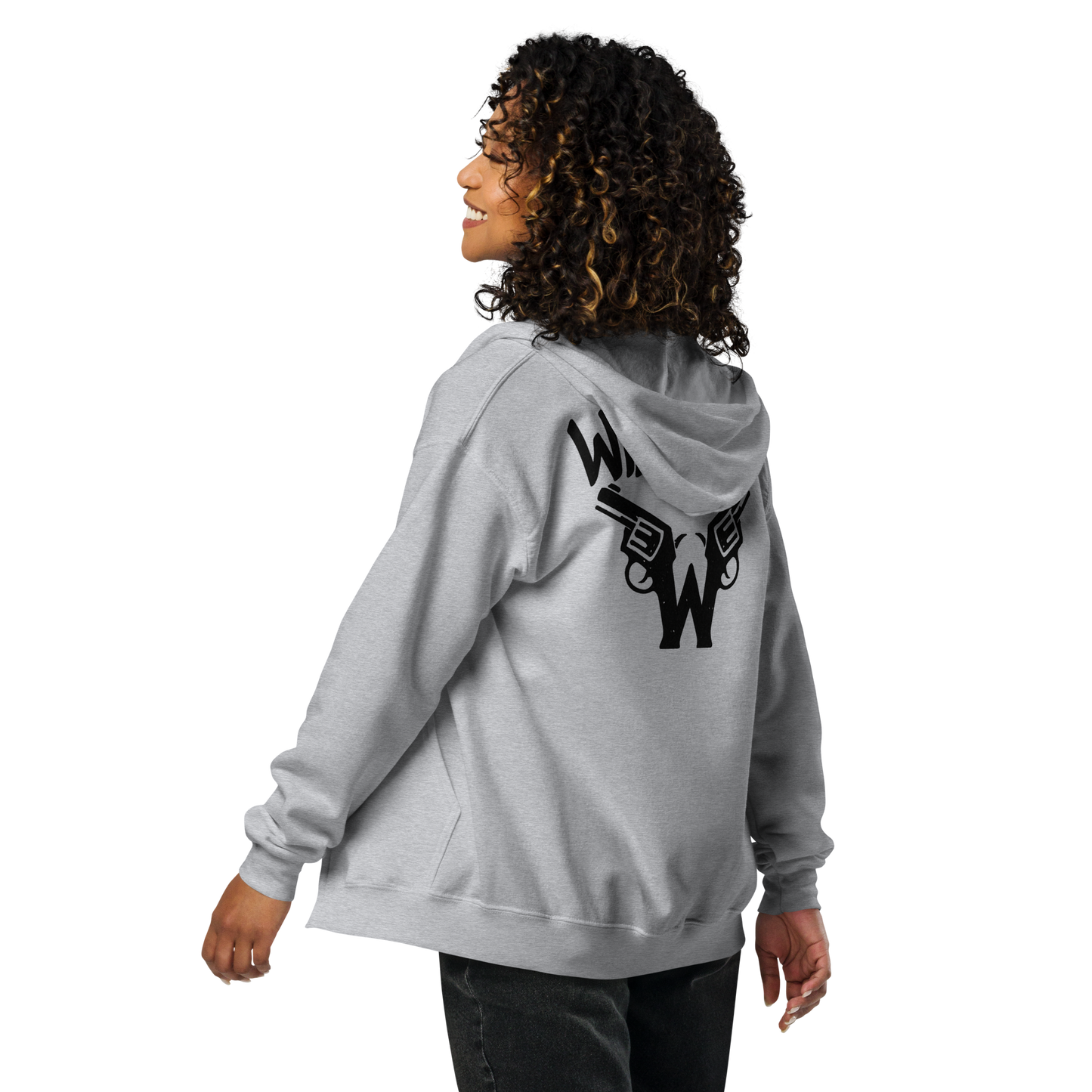 Szara zip hoodie