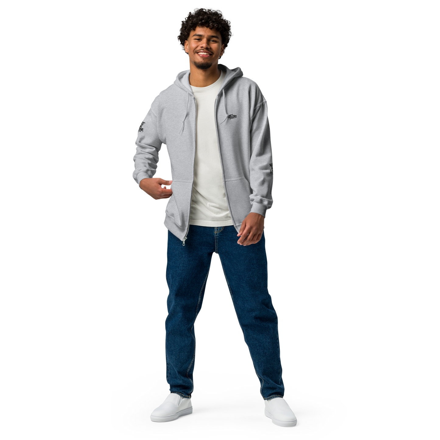 Szara zip hoodie