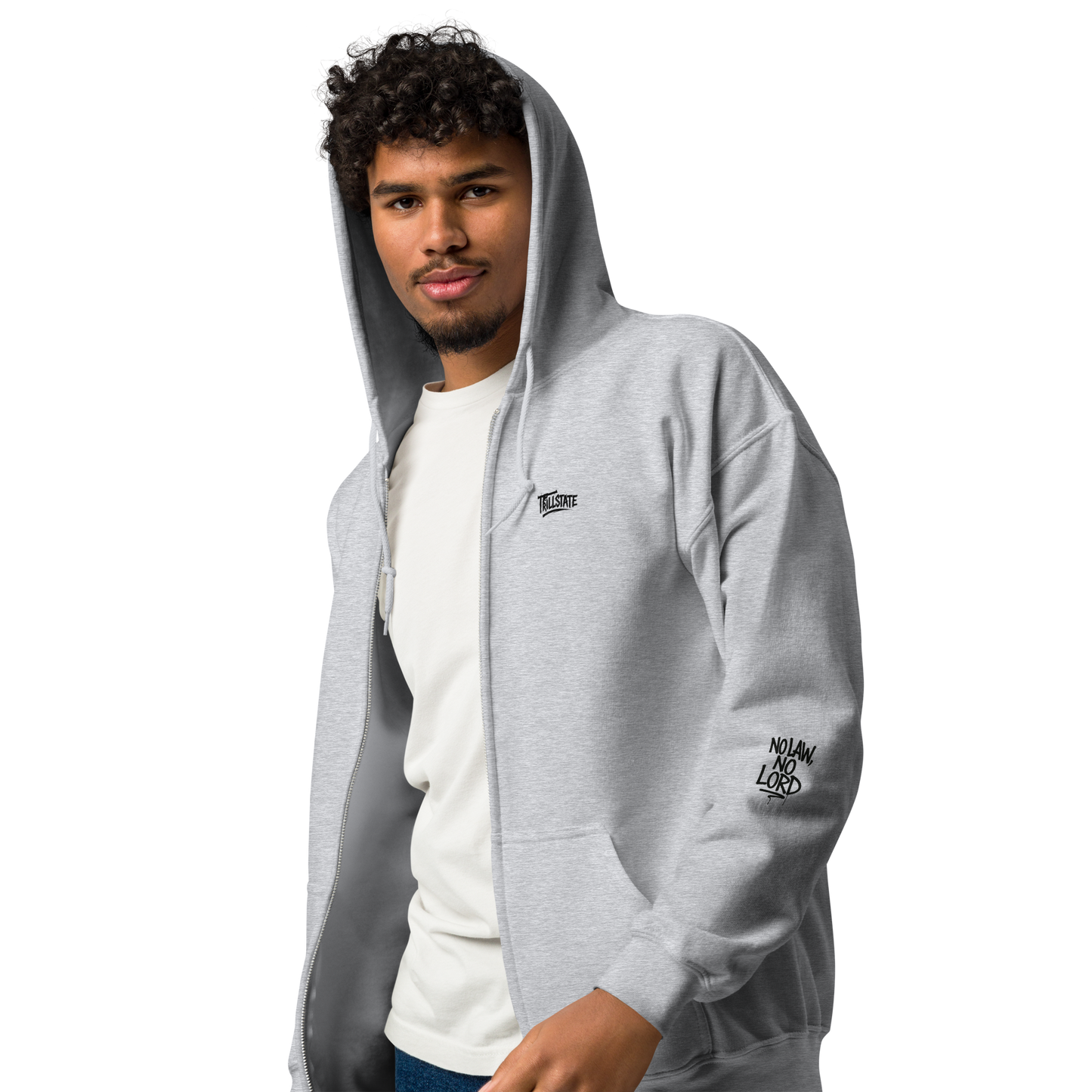 Szara zip hoodie