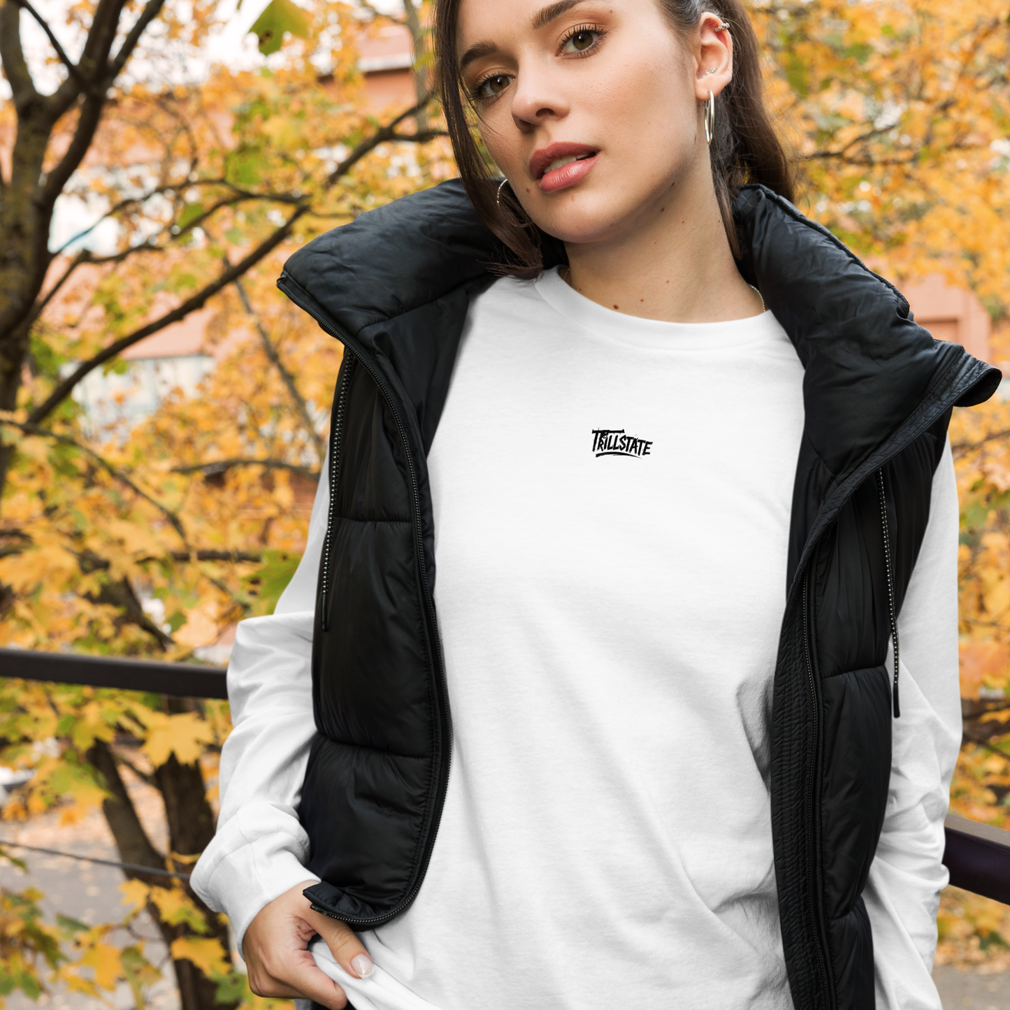 Biały longsleeve