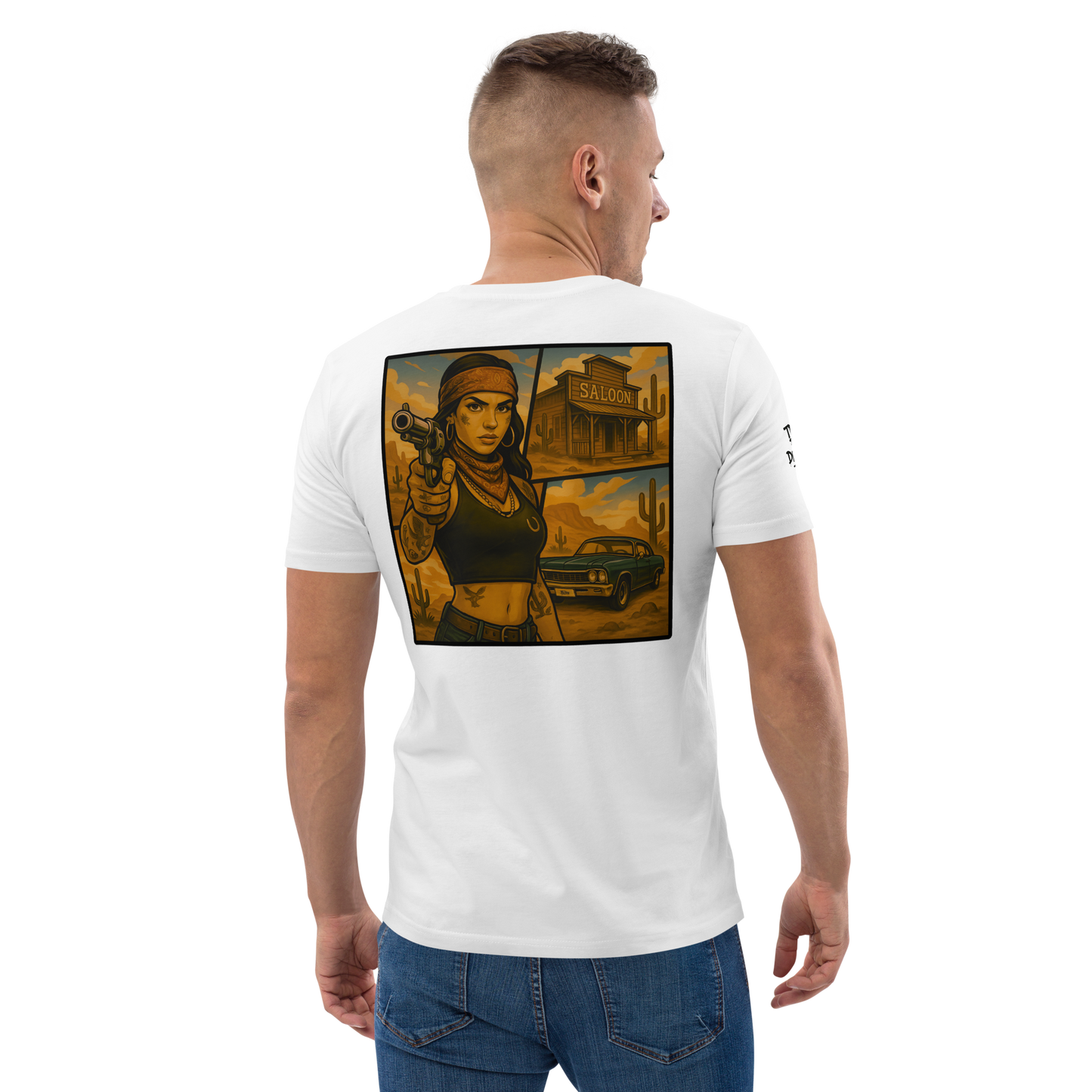 Biały t-shirt premium (tył)