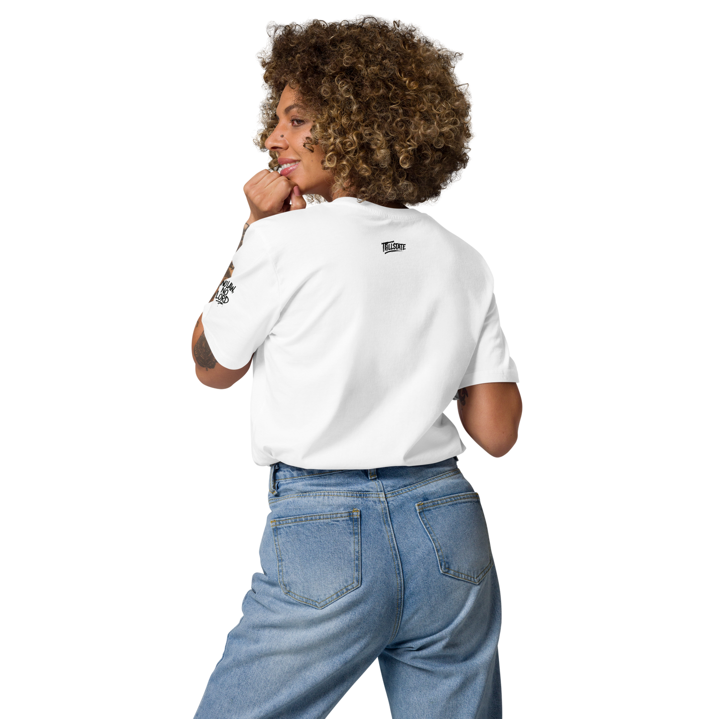 Biały t-shirt premium (przód)