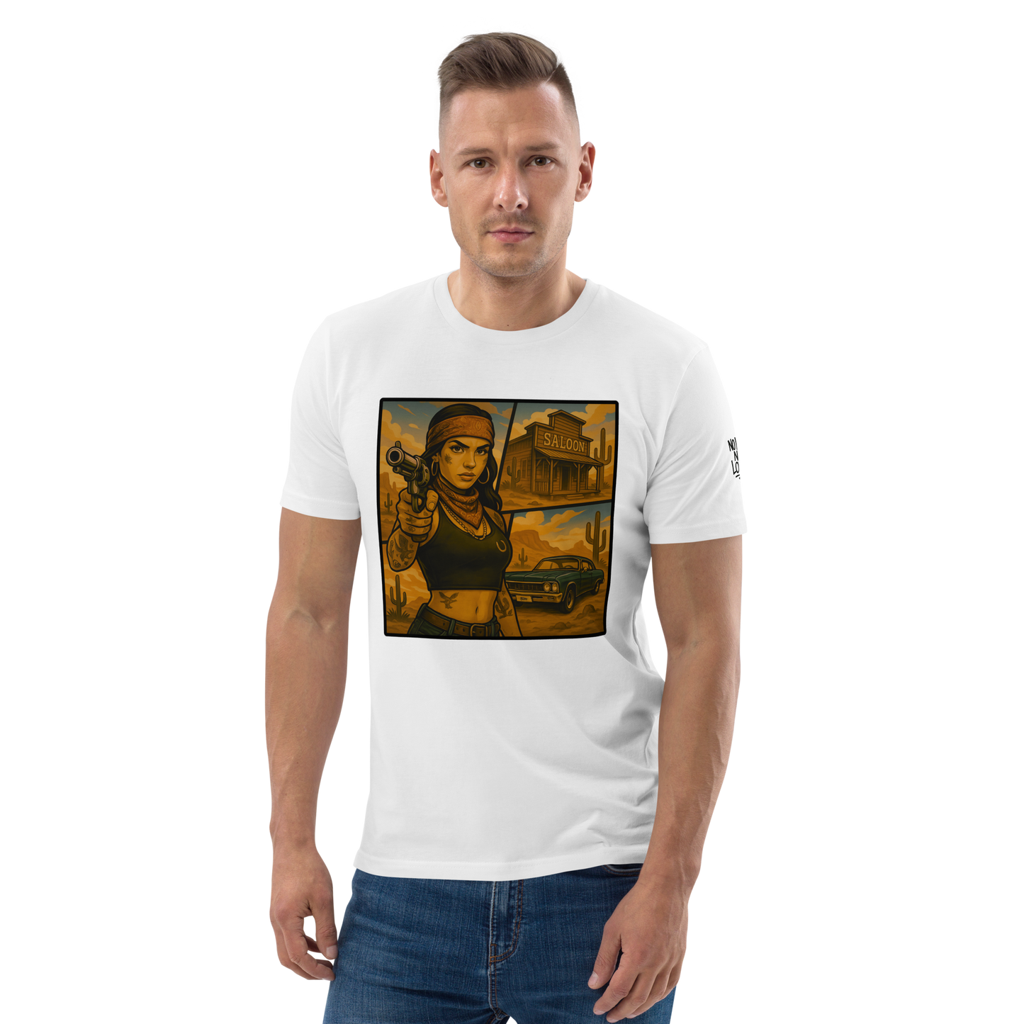 Biały t-shirt premium (przód)