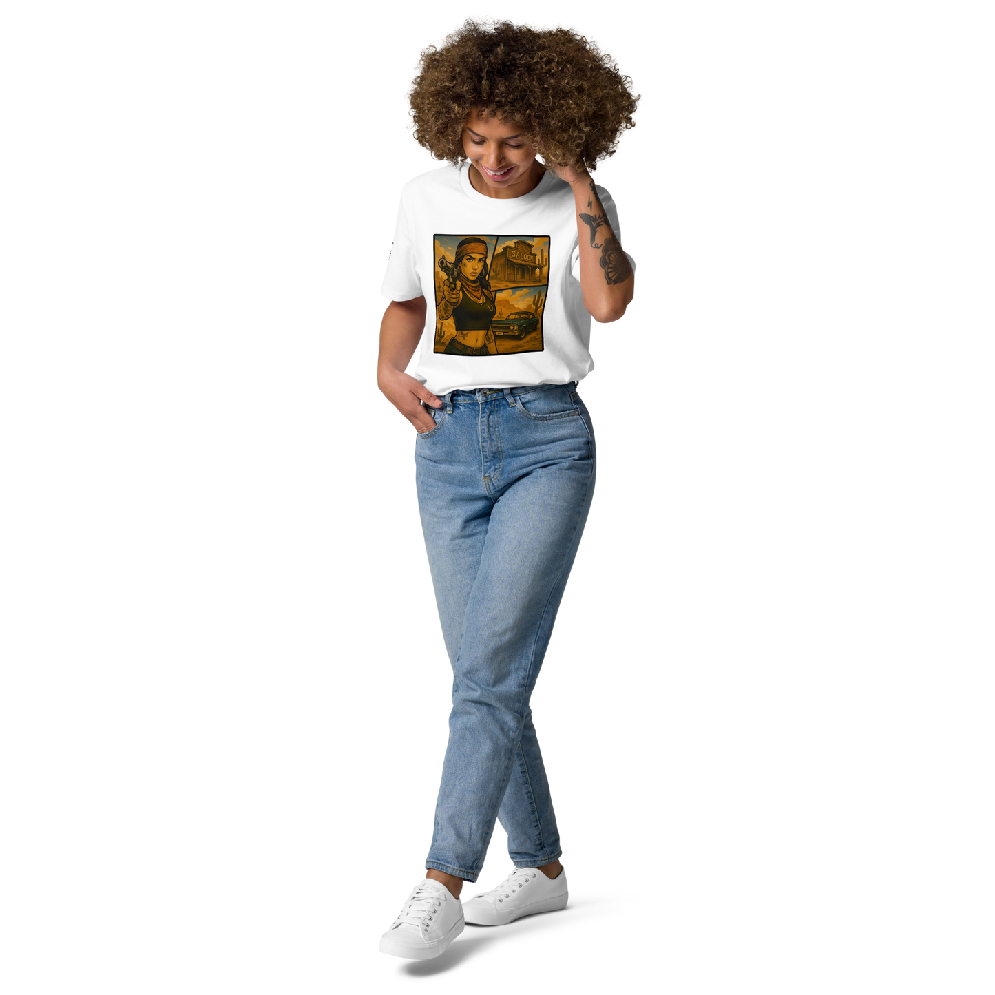Biały t-shirt premium (przód)
